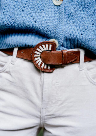Ceinture Dahlia Marron par la marque Montlimart Montlimart - Ceinture Dahlia Marron