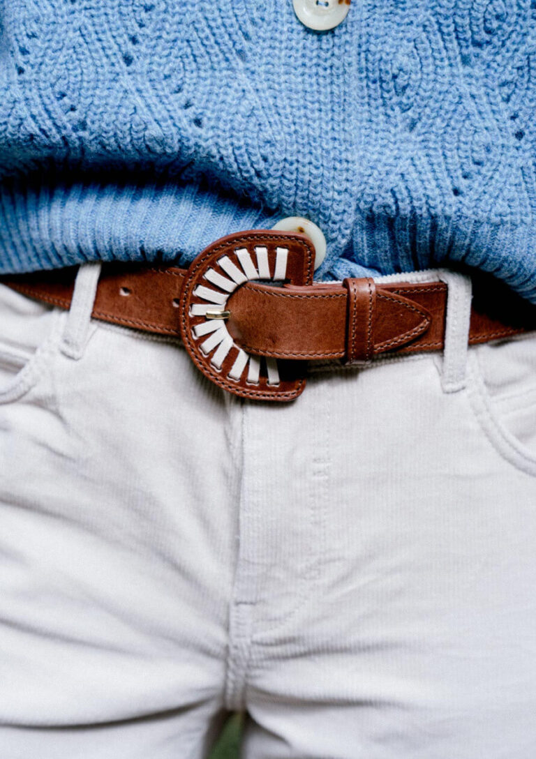 Montlimart - CEINTURE DAHLIA MARRON