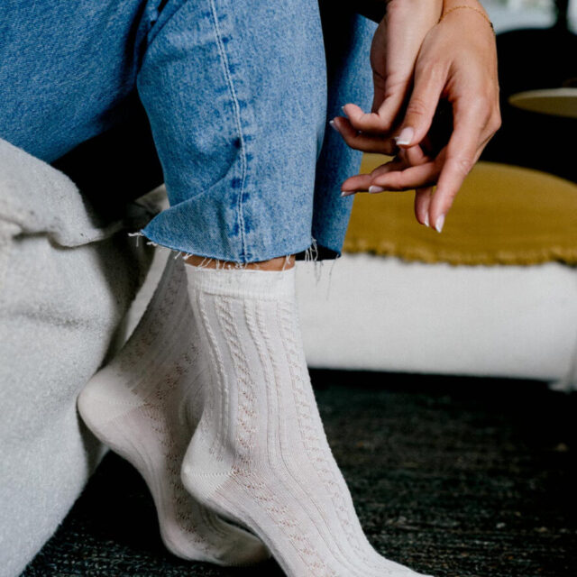 Montlimart - CHAUSSETTES OLIVIA ECRU