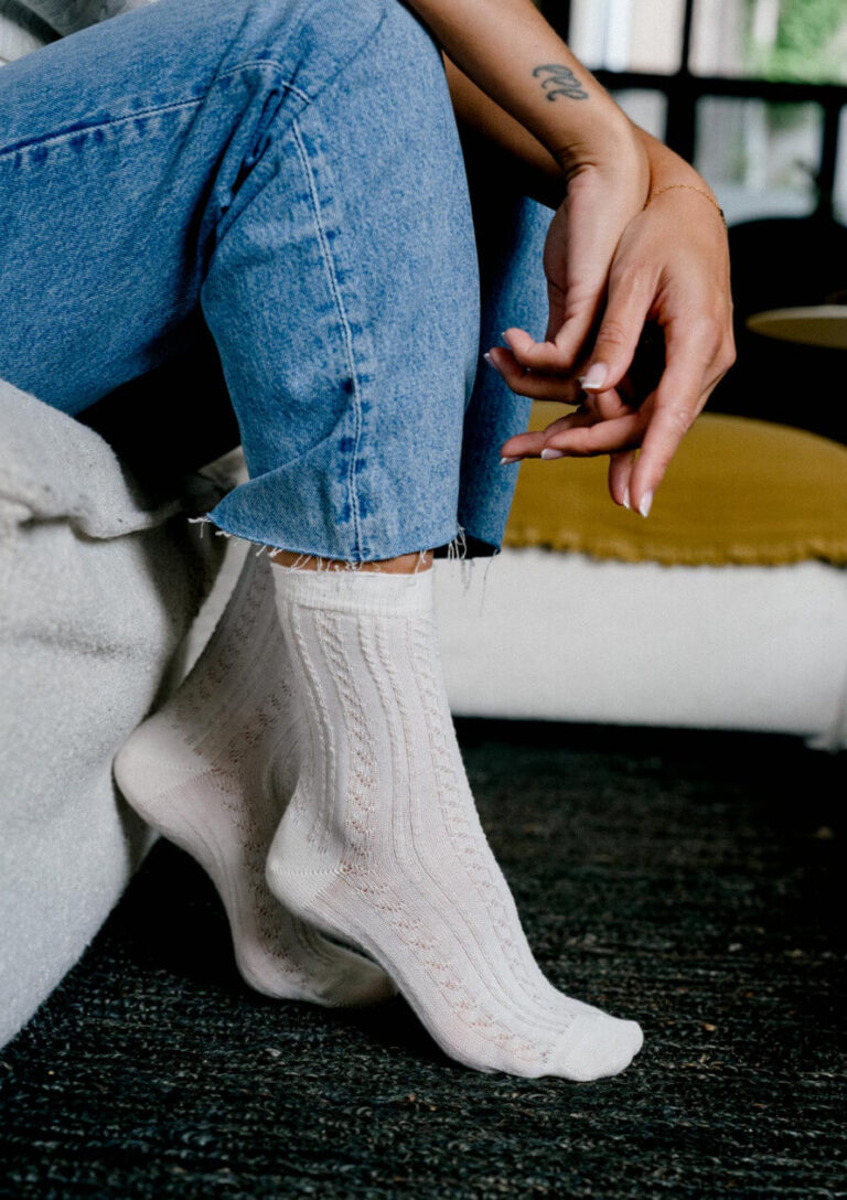 Montlimart - CHAUSSETTES OLIVIA ECRU