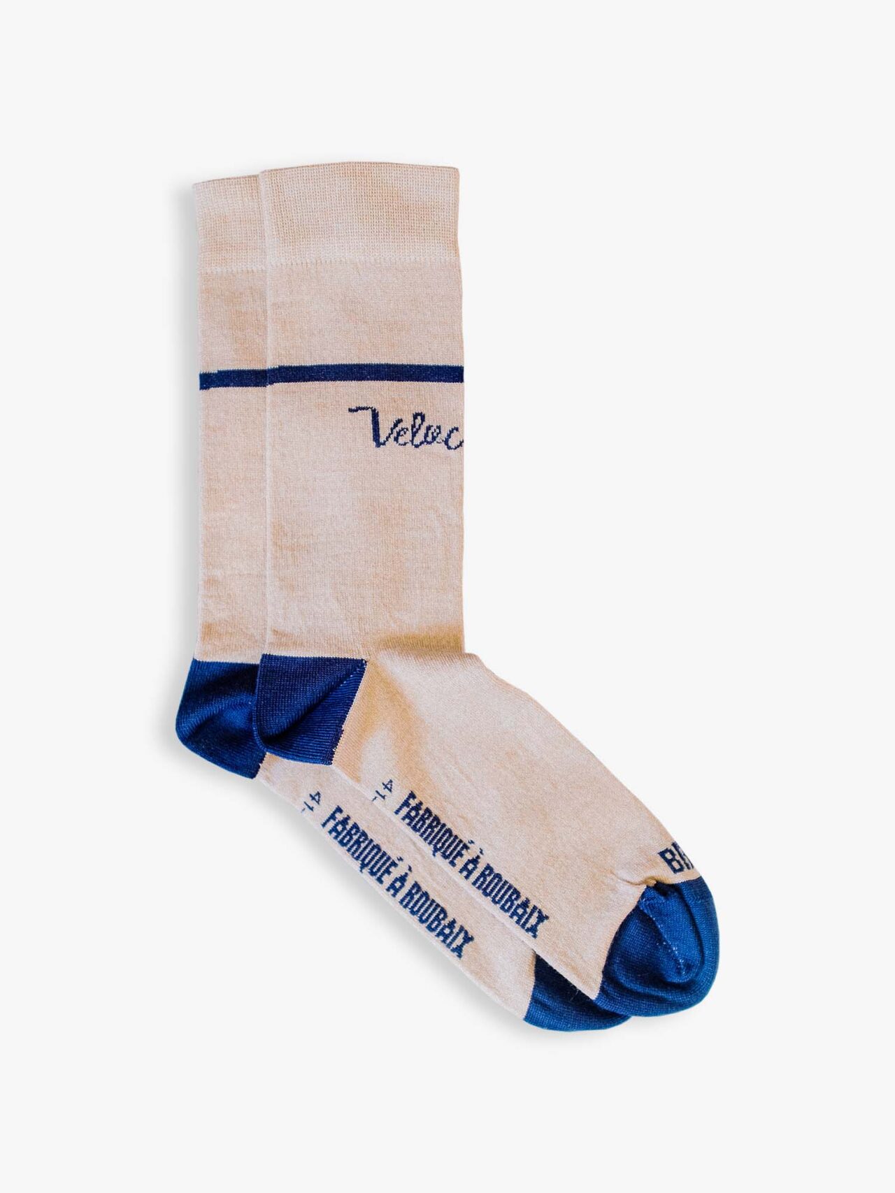 chaussettes merinos 2 0 beige Atelier Velocidade - Chaussettes en Mérinos 2.0 – Marine / 36-40