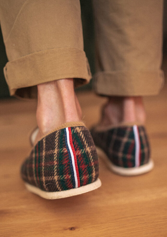 Montlimart - CHAUSSONS MARTIN TARTAN MARRON