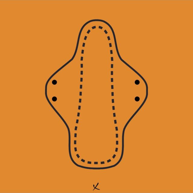 Direct et Culottée - Serviette hygiénique lavable en coton bio - Fabriqué en France