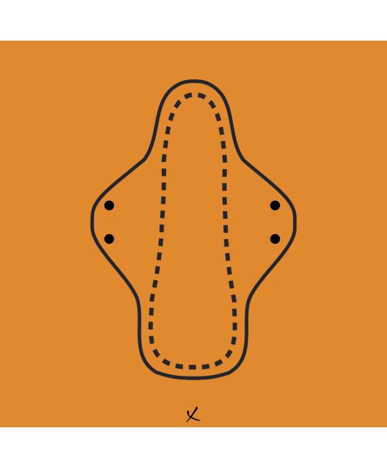 Direct et Culottée - Serviette hygiénique lavable en coton bio - Fabriqué en France