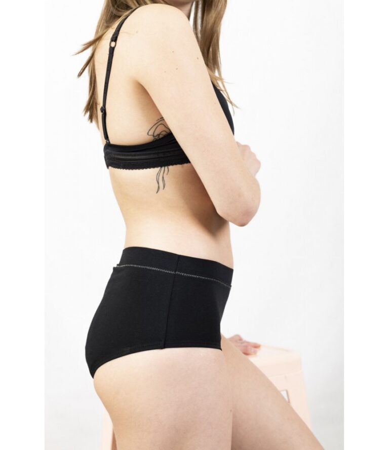 Direct et Culottée - Shorty menstruel en coton biologique - Flux Léger - Made in France