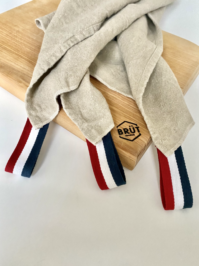 Planches BRÜT - LOT DE 3 TORCHONS lin BBR & Pochette