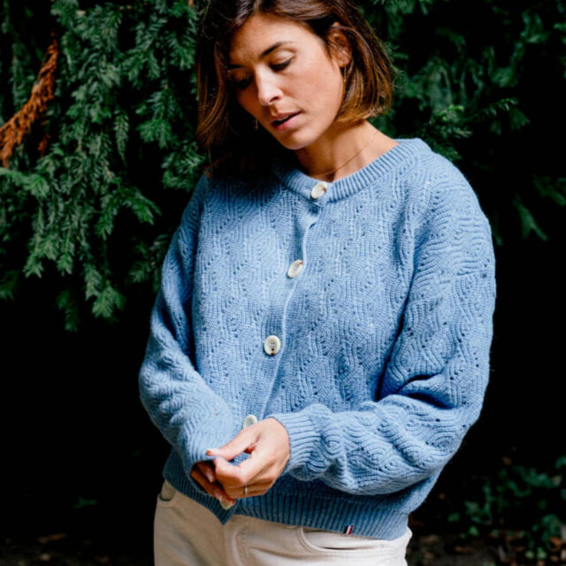 Montlimart - GILET OPALE BLEU CLAIR