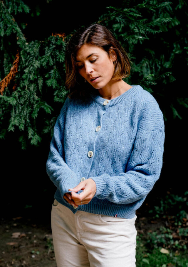 Montlimart - GILET OPALE BLEU CLAIR