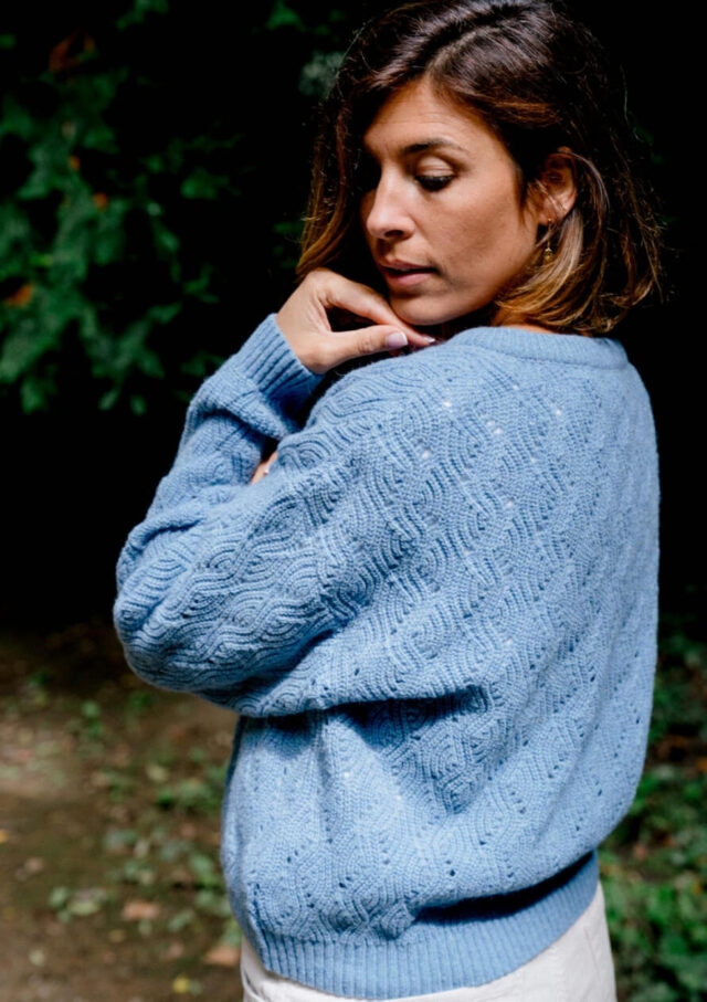 Montlimart - GILET OPALE BLEU CLAIR