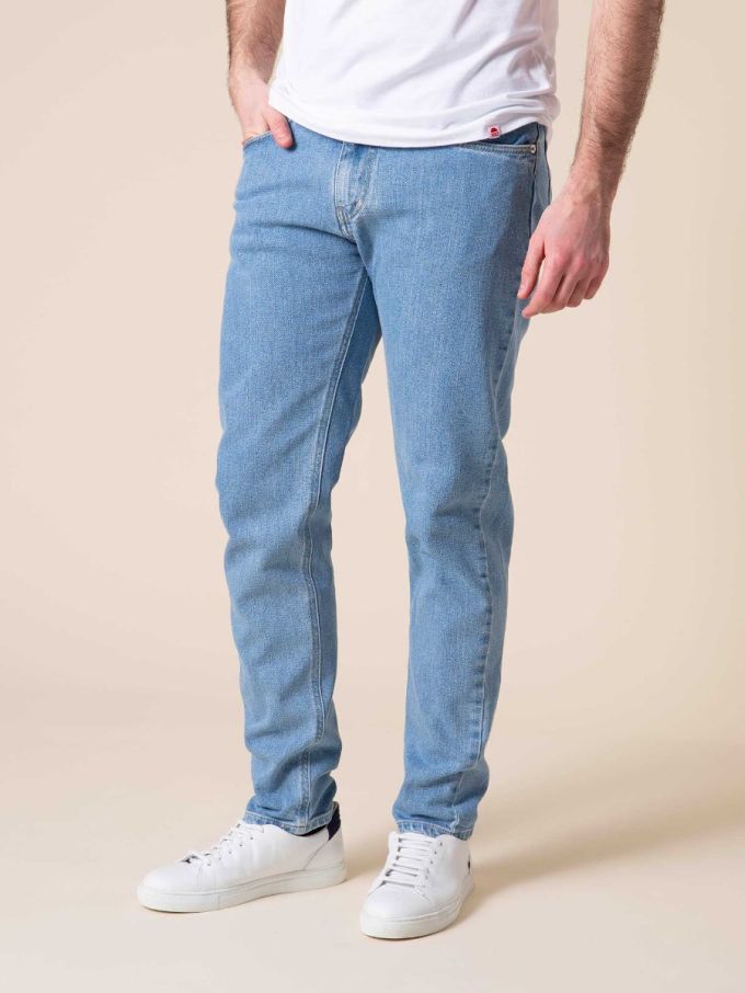 103no00 sd2x bbcbb1 indigoclai 01 1 1083 - JEANS 2ND CHOIX AJUSTE 103N DELAVE coton bio superdenim flex indigo clair