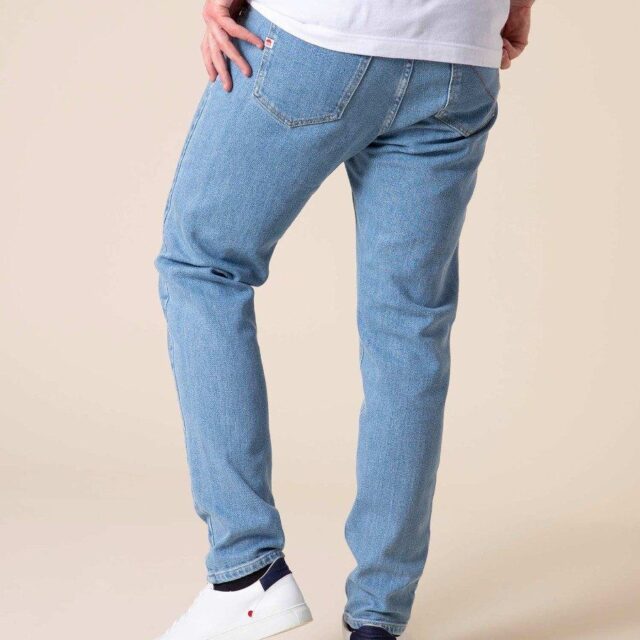 1083 - JEANS AJUSTE 103N DELAVE coton bio superdenim flex indigo clair