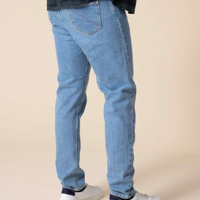 1083 - JEANS AJUSTE 103N DELAVE coton bio superdenim flex indigo clair