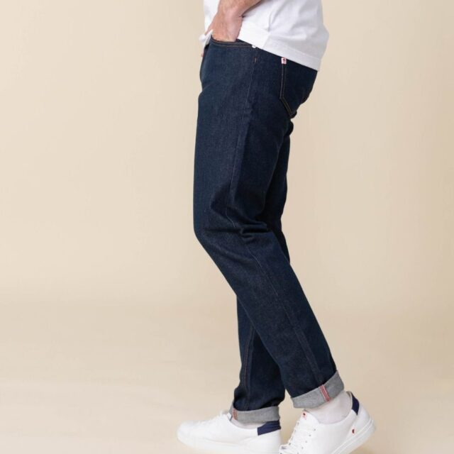 1083 - JEANS AJUSTE 103N coton bio superdenim bleu Homme