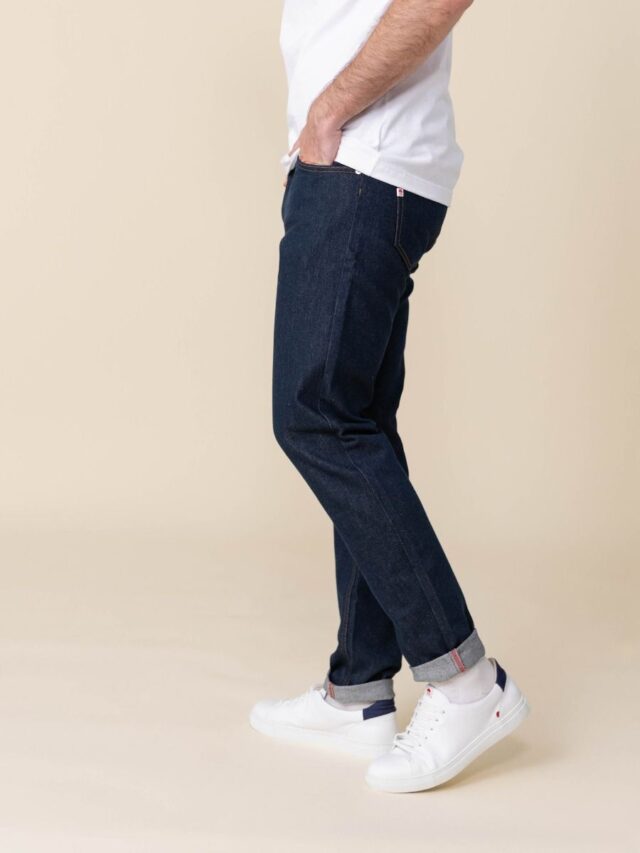 1083 - JEANS AJUSTE 103N coton bio superdenim bleu Homme