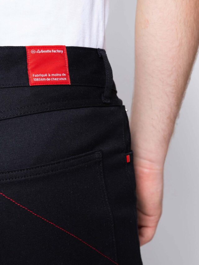 1083 - JEANS AJUSTE 103N LA GENTLE FACTORY coton bio filidenim flex uni noir