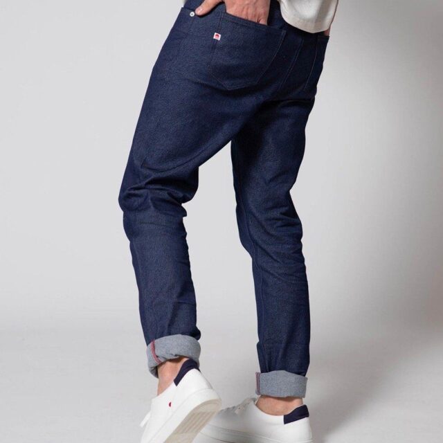 1083 - JEANS SLIM 104N FUSELE coton bio microdenim doubleflex indigo brut