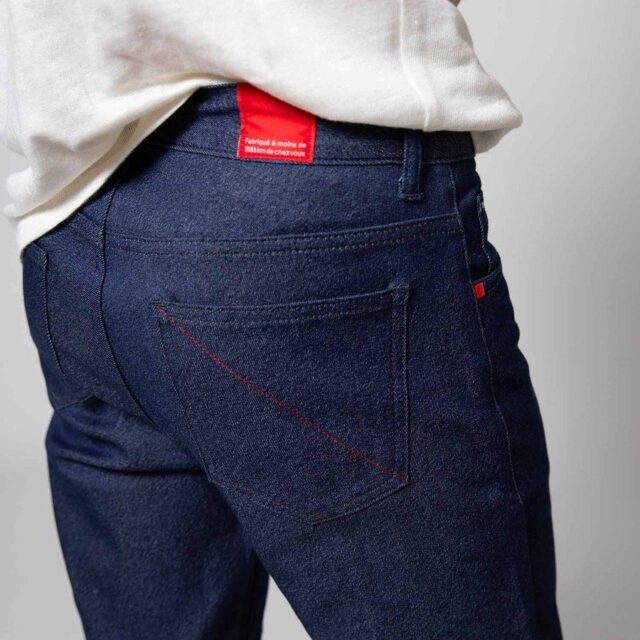 1083 - JEANS SLIM 104N FUSELE coton bio microdenim doubleflex indigo brut