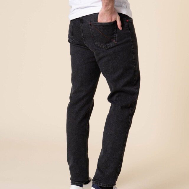 1083 - JEANS AJUSTE 105N DELAVE ATHLETIQUE coton bio superdenim flex noir graphite