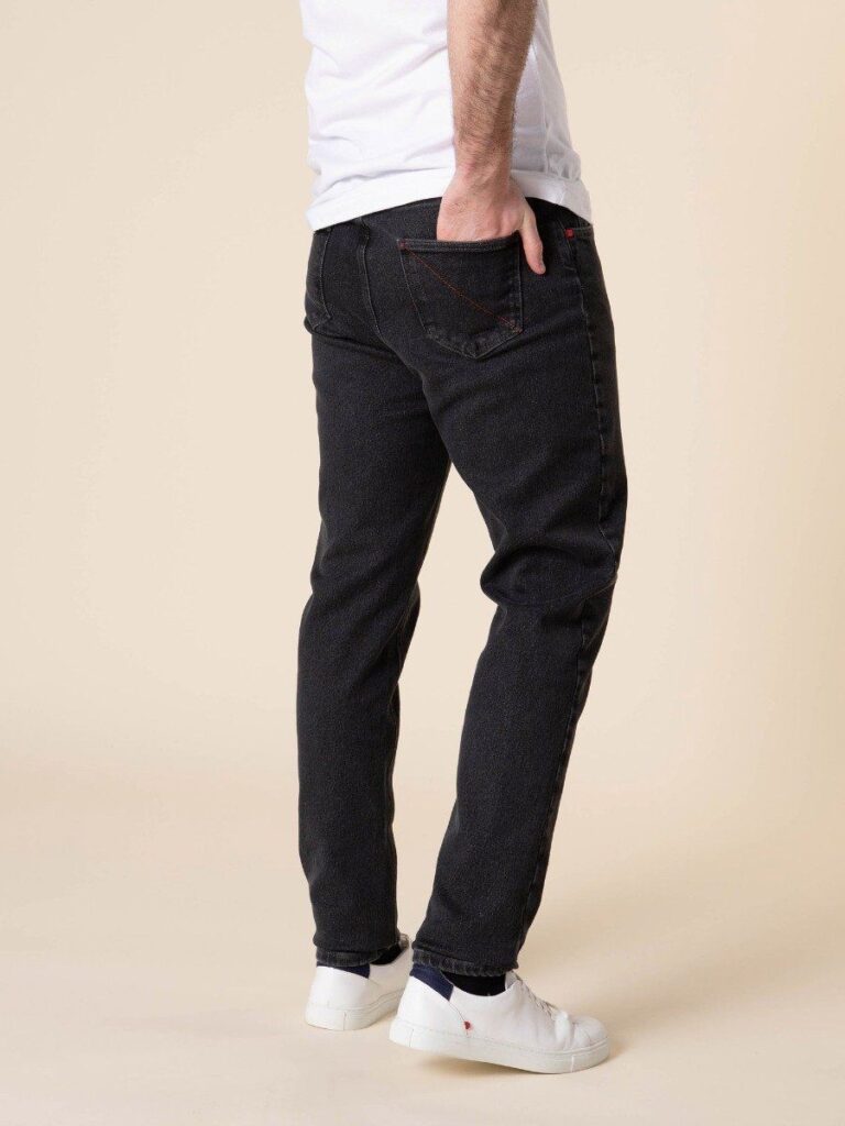 1083 - JEANS AJUSTE 105N DELAVE ATHLETIQUE coton bio superdenim flex noir graphite
