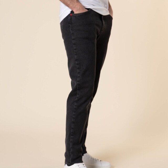 1083 - JEANS AJUSTE 105N DELAVE ATHLETIQUE coton bio superdenim flex noir graphite