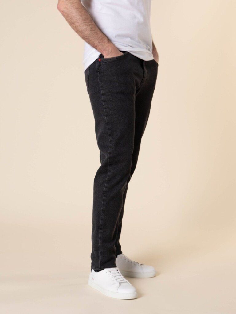 1083 - JEANS AJUSTE 105N DELAVE ATHLETIQUE coton bio superdenim flex noir graphite