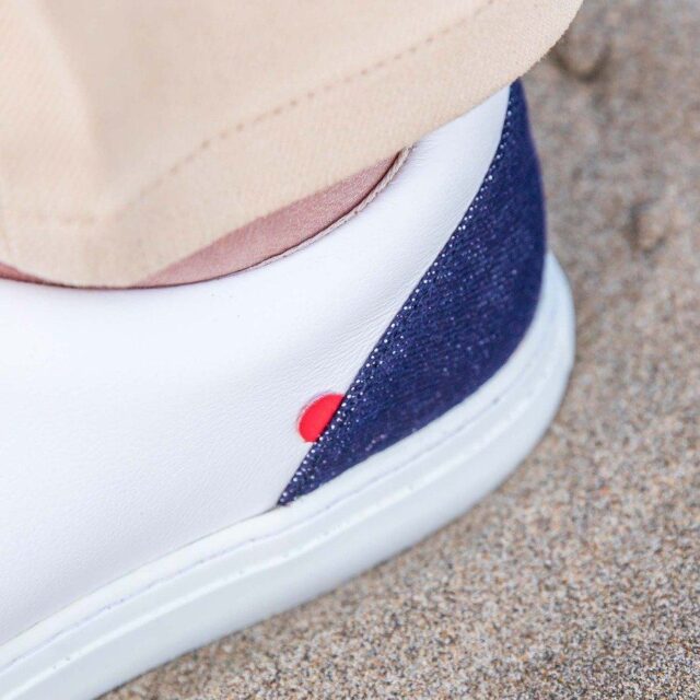 1083 - SNEAKERS 913 cuir bleu Unisexe