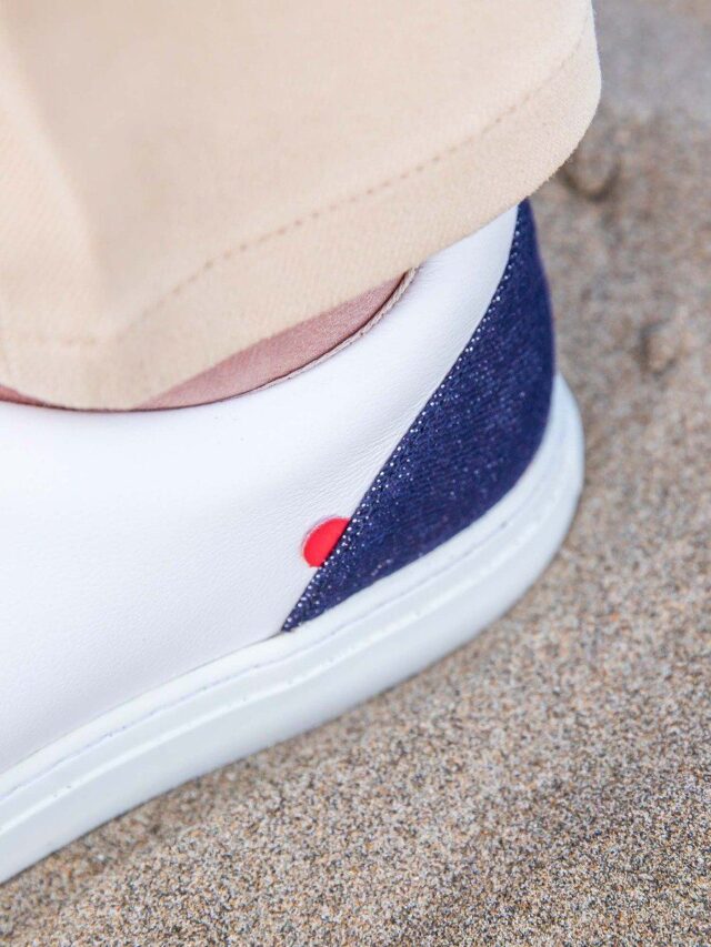 1083 - SNEAKERS 913 cuir bleu Unisexe