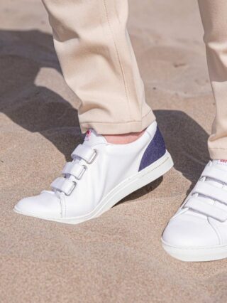 1083 - SNEAKERS 913 cuir bleu Unisexe