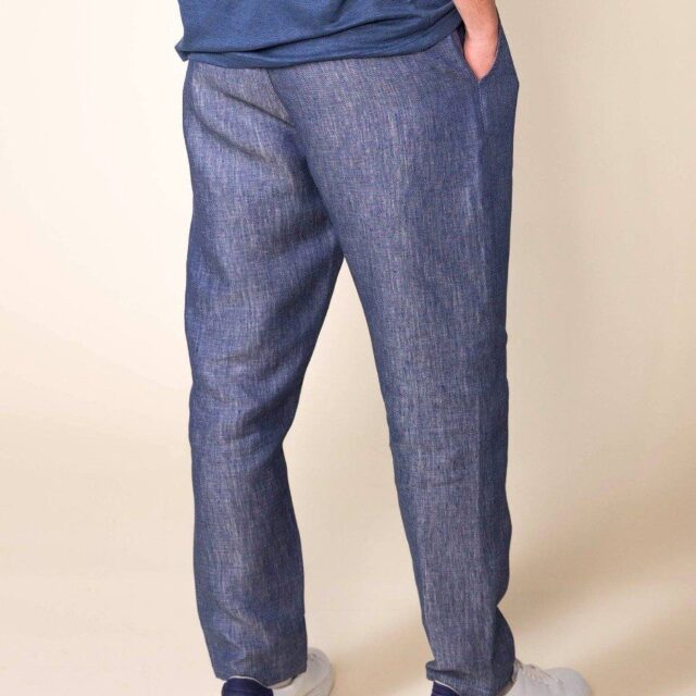 1083 - JOGGJEANS LIN CAROTTE 122N microdenim bleu Homme