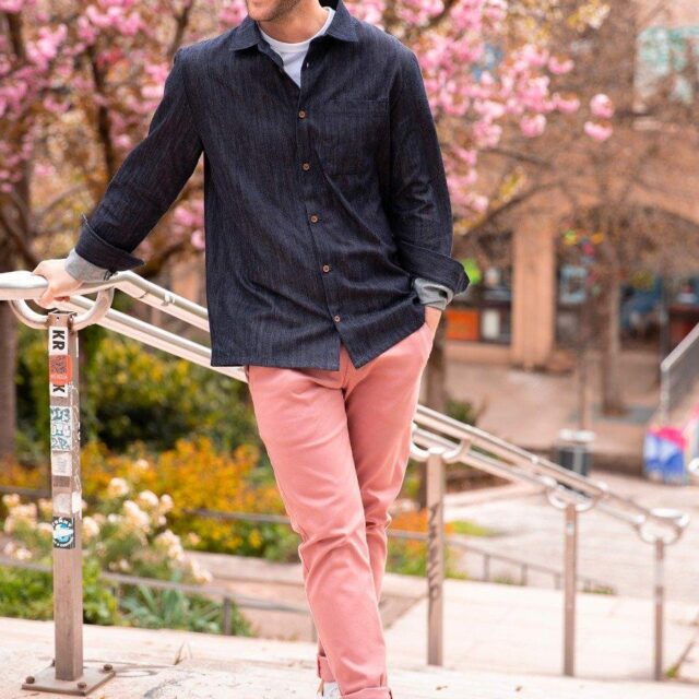 1083 - CHINO AJUSTE 163N coton bio filidenim flex uni quartz Homme