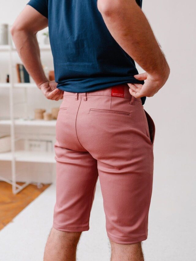 1083 - BERMUDA CHINO AJUSTE 169N coton bio filidenim flex uni rose quartz