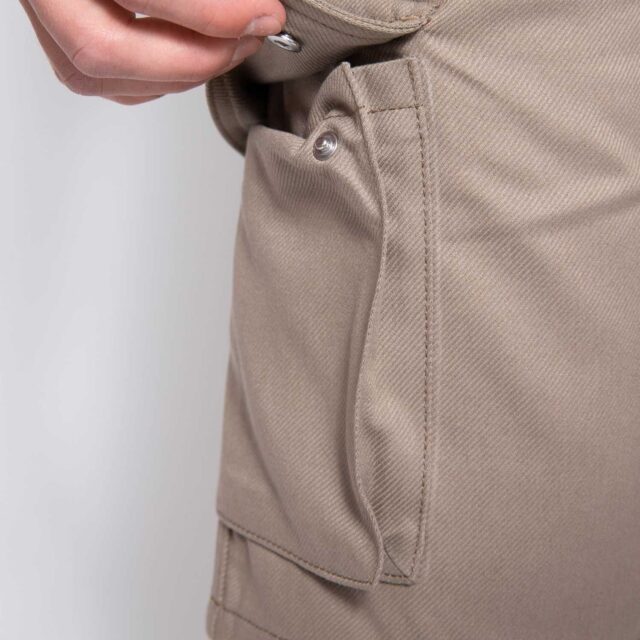 1083 - BERMUDA CARGO DROIT 179N coton bio denimoriginal uni beige Homme