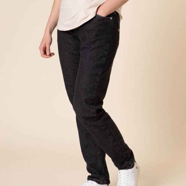 1083 - JEANS AJUSTE 203N DELAVE noir graphite superdenim flex coton bio