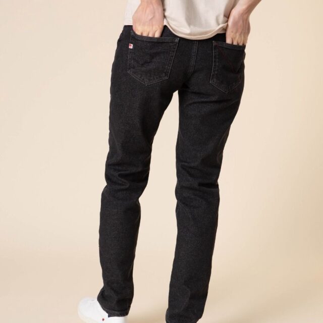 1083 - JEANS AJUSTE 203N DELAVE noir graphite superdenim flex coton bio