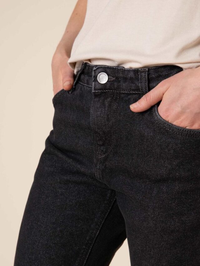 1083 - JEANS AJUSTE 203N DELAVE noir graphite superdenim flex coton bio