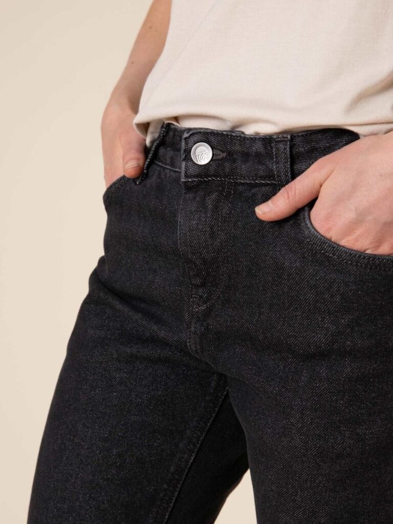 1083 - JEANS AJUSTE 203N DELAVE noir graphite superdenim flex coton bio