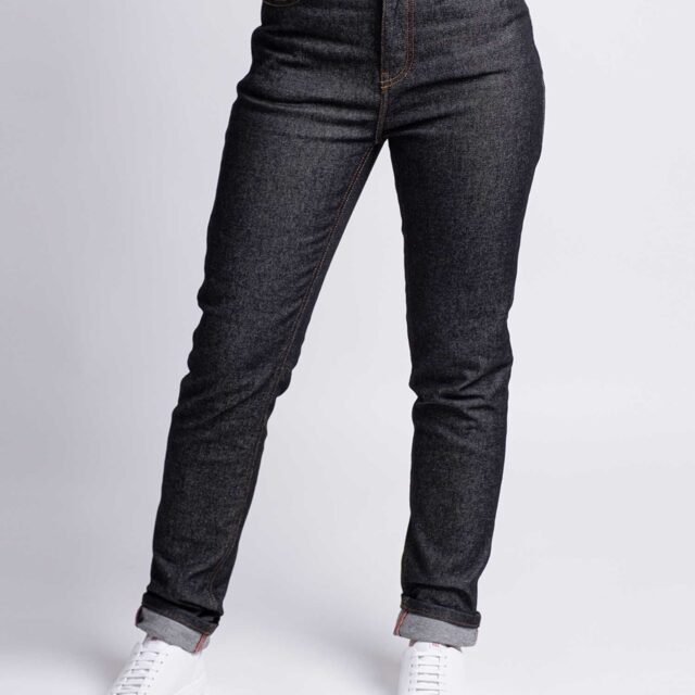 1083 - JEANS SLIM 204H noir brut coton bio superdenim flex