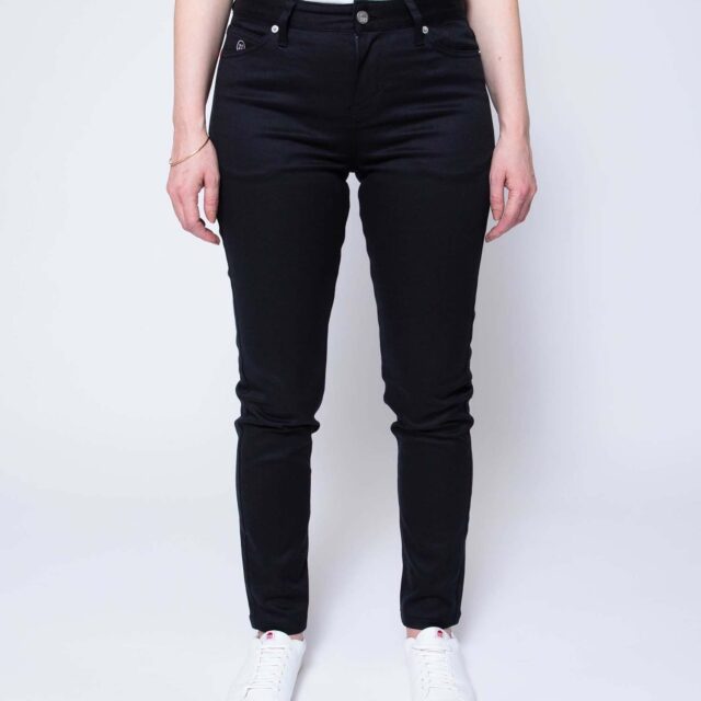 1083 - JEANS SLIM 7/8EME 204N FUSELE LA GENTLE FACTORY coton bio uni noir
