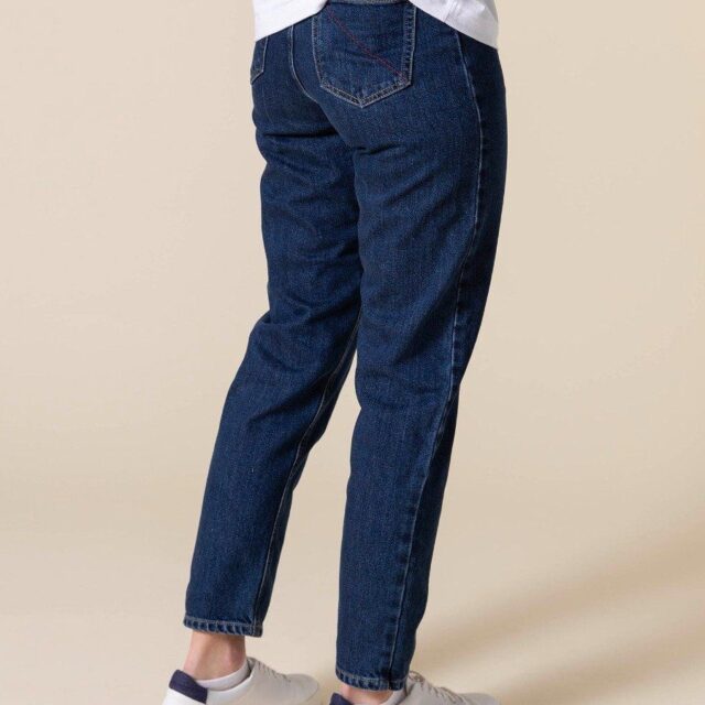 1083 - JEANS MOM 208H DELAVE 100 % coton bio indigo ocean