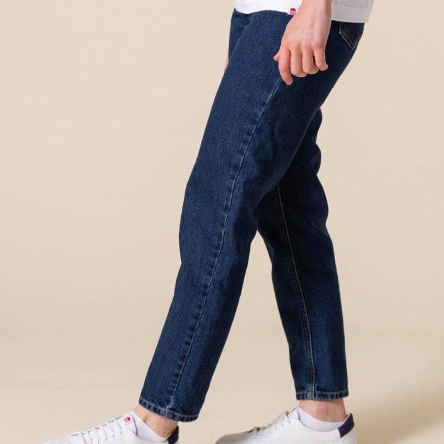 1083 - JEANS MOM 208H DELAVE 100 % coton bio indigo ocean