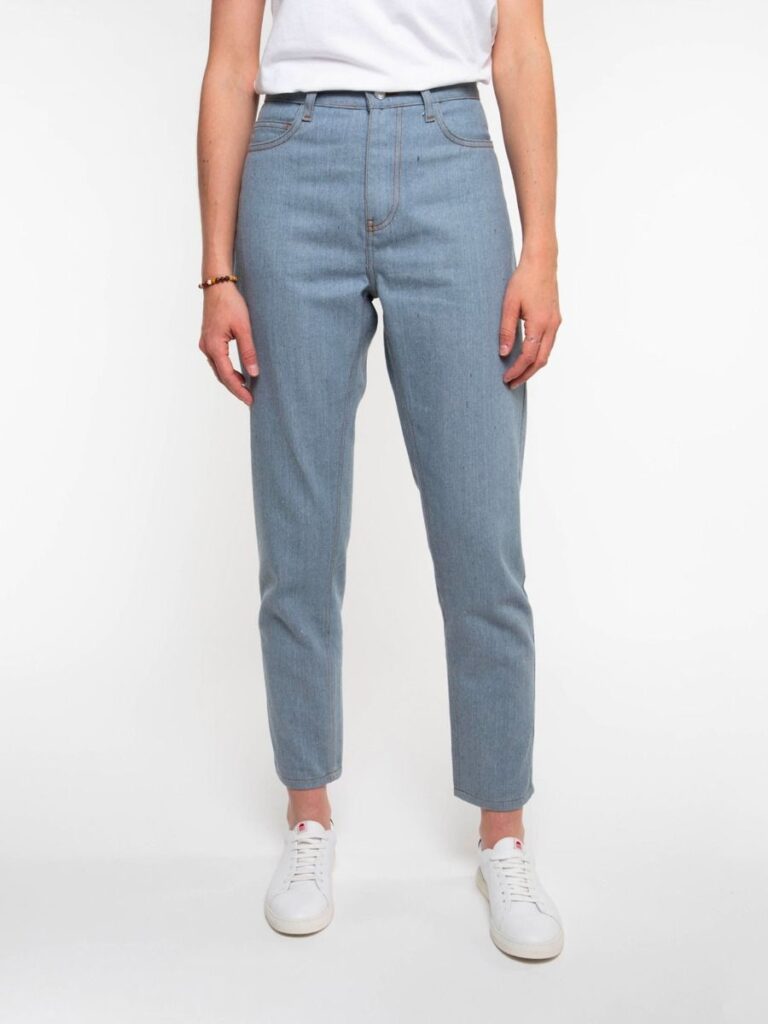 1083 - JEANS MOM 208H coton francais superdenim recycle bleu clair