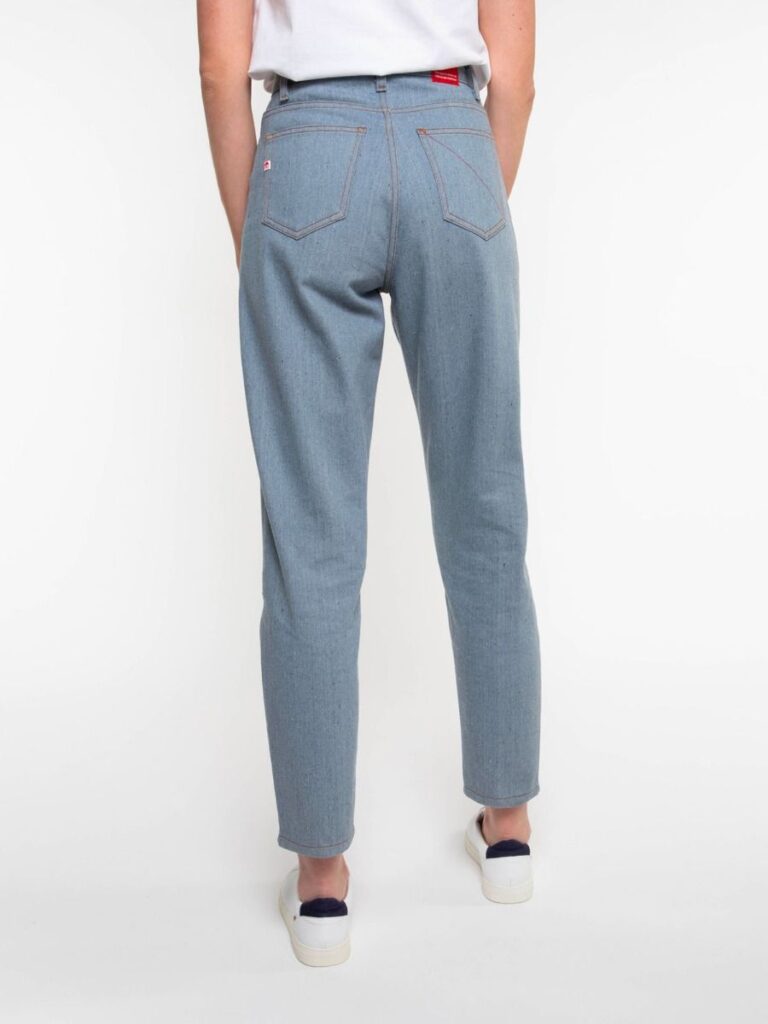 1083 - JEANS MOM 208H coton francais superdenim recycle bleu clair