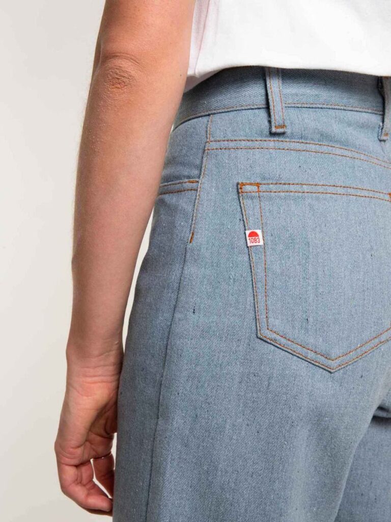 1083 - JEANS MOM 208H coton francais superdenim recycle bleu clair
