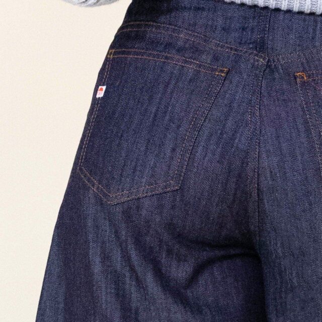 1083 - JUPE CULOTTE JEANS 210H coton bio filidenim indigo brut Femme