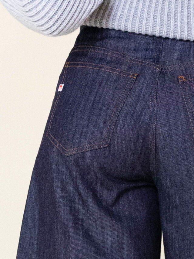 1083 - JUPE CULOTTE JEANS 210H coton bio filidenim indigo brut Femme