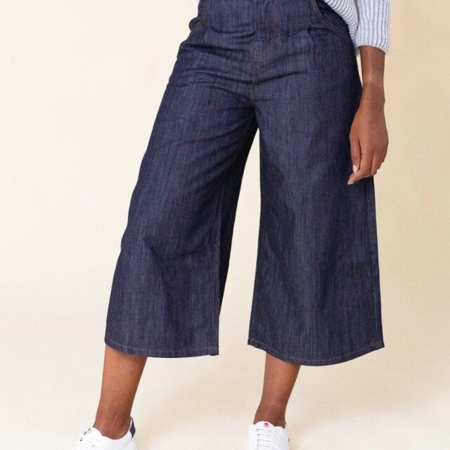 1083 - JUPE CULOTTE JEANS 210H coton bio filidenim indigo brut Femme