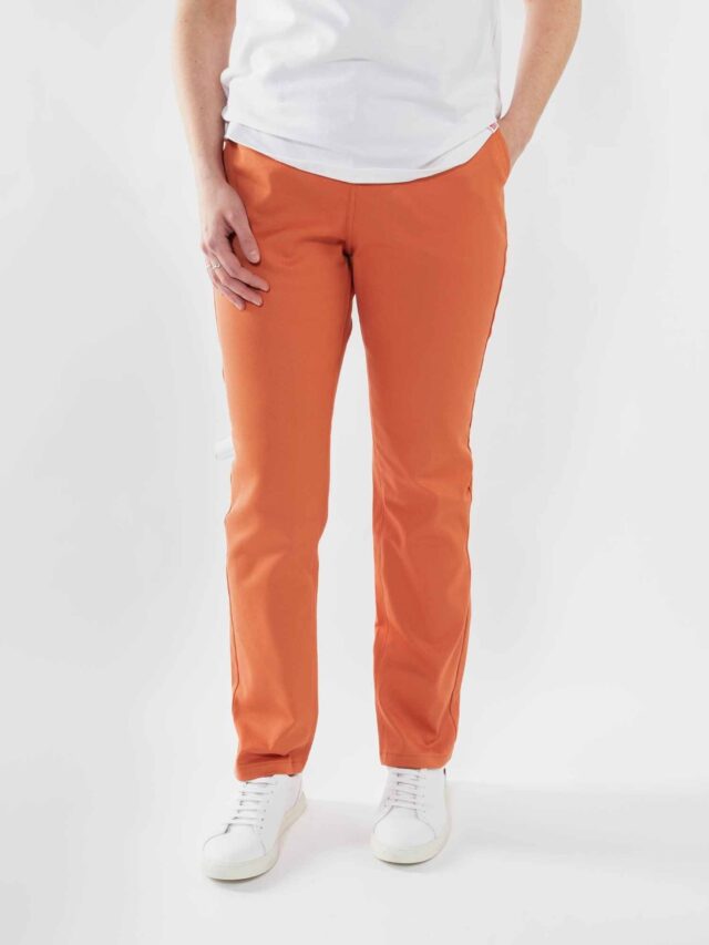 1083 - CHINO AJUSTE 263N coton bio filidenim flex uni brique Femme