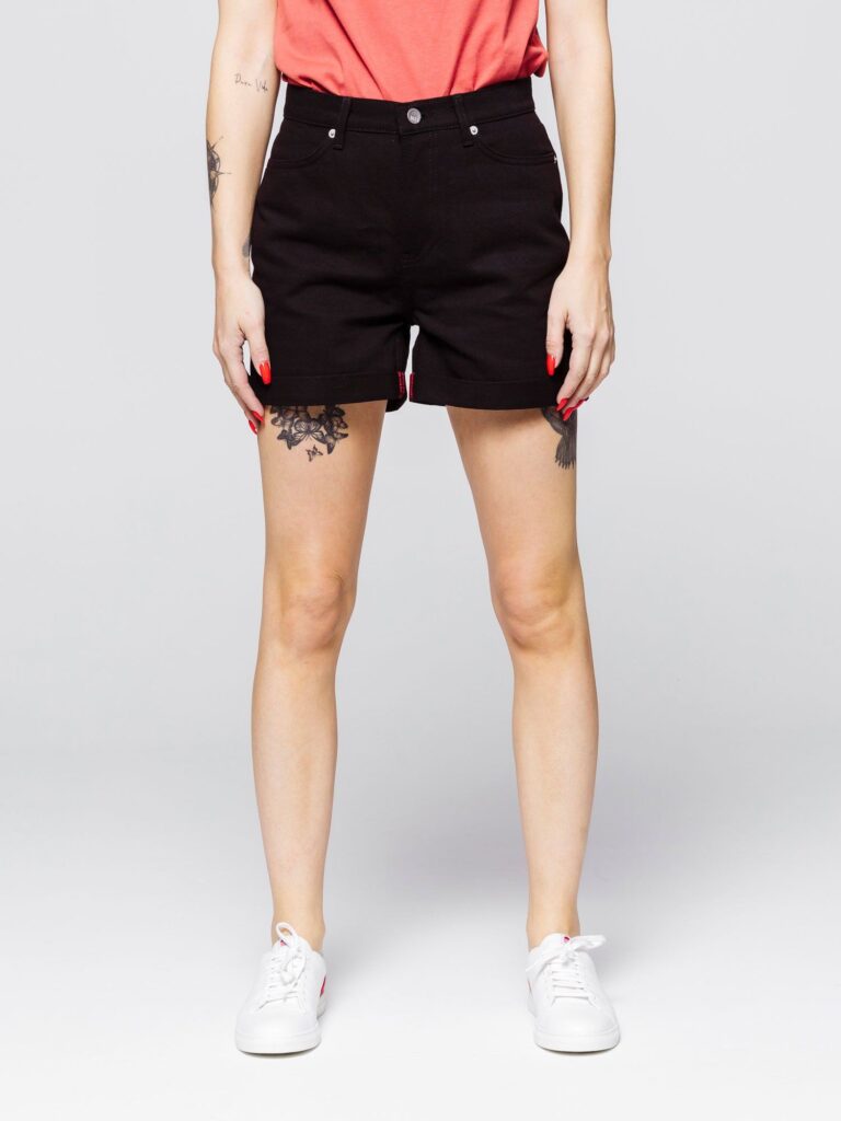 1083 - SHORT LARGE 276H 100 % coton bio denimoriginal uni noir