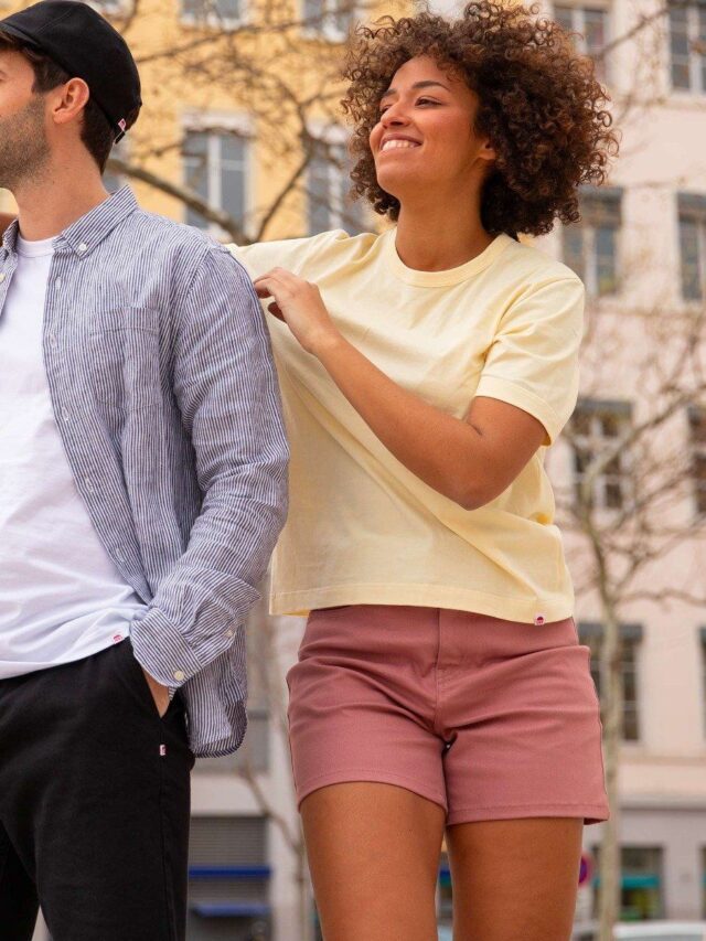 1083 - SHORT JEANS ROSE 276H coton bio filidenim flex uni quartz