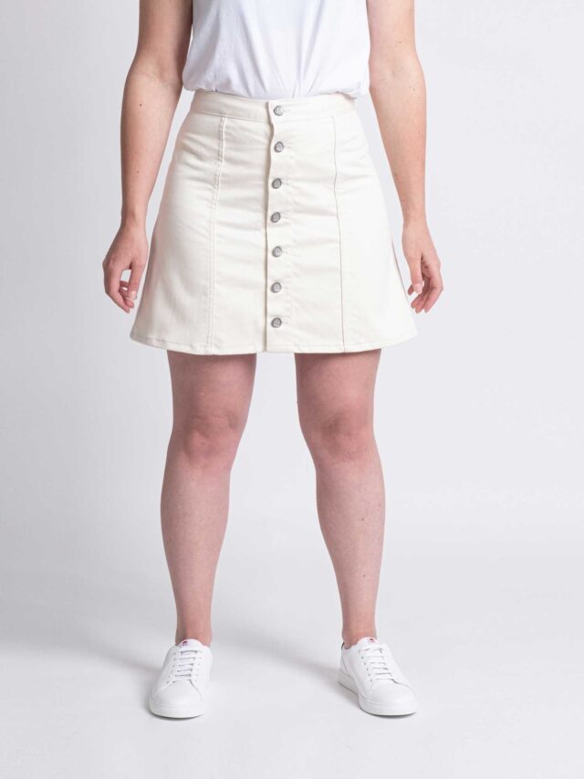 1083 - JUPE ECRU TRAPEZE 292H coton bio denimoriginal